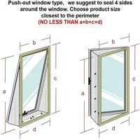 Joint de fenêtre AirLock pour climatiseur Portable 3/4M, plaque d'étanchéité en tissu Flexible, joint de fenêtre avec fermeture éclair et adhésif rapide 6