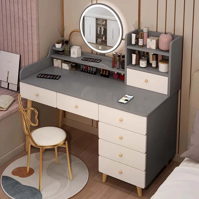 

Girls Cheap Dressing Table Led Modern Coffee Wood Dressing Table Corner Nordic Penteadeira Camarim Luxury Bedroom Furniture