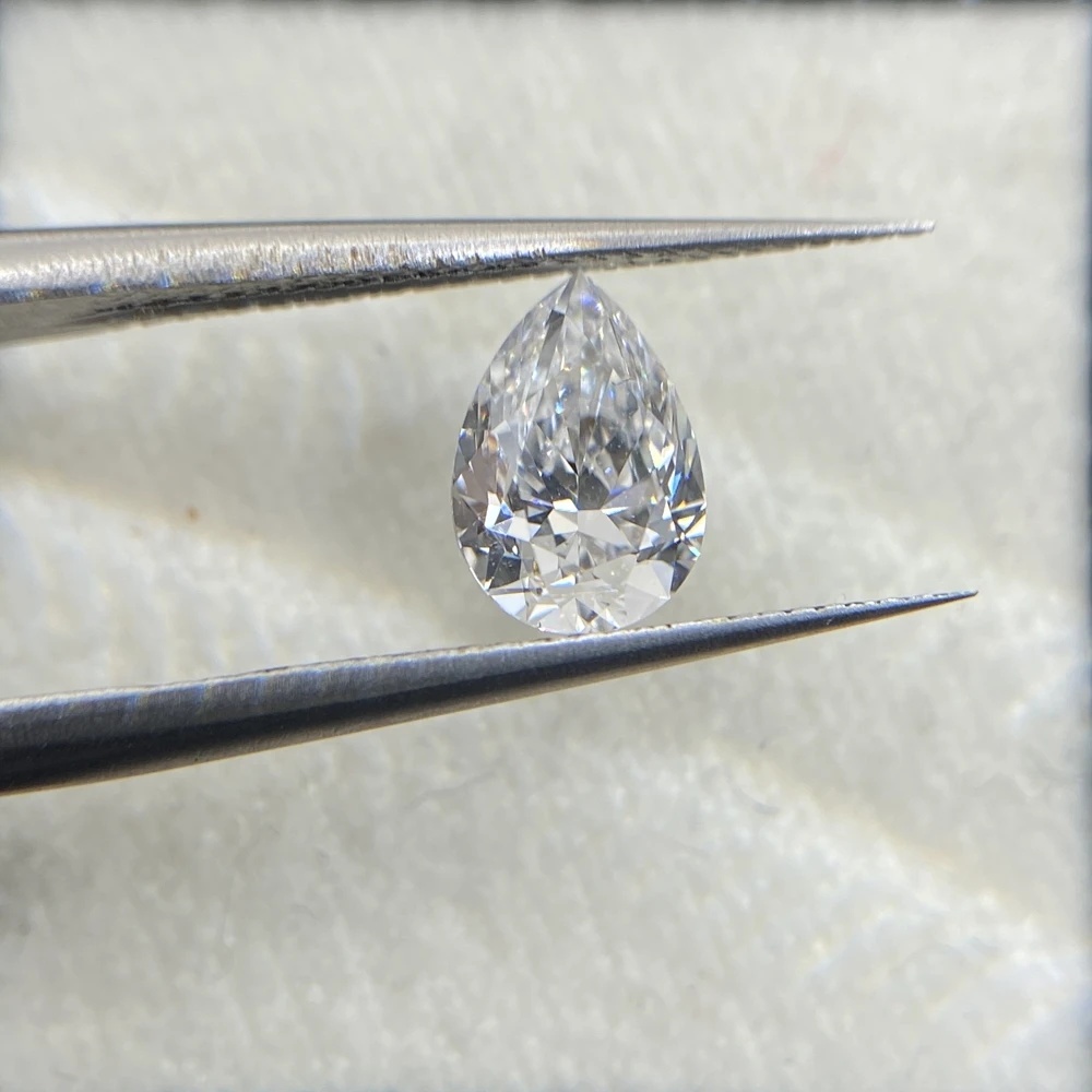 Mosangna Lab Grown Diamond Pear Teardrop Cut 1.0-3.0 Carat D VS1 Hpht IGI CVD Diamond Stone
