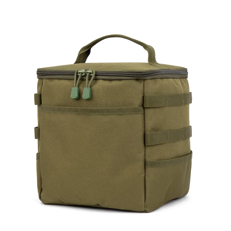 Camping Storage Bag Picnic Basket Large Capacity Outdoor Camping Lamps Gas Stove Gas Canister Pot Carry Bag Storage Picnic