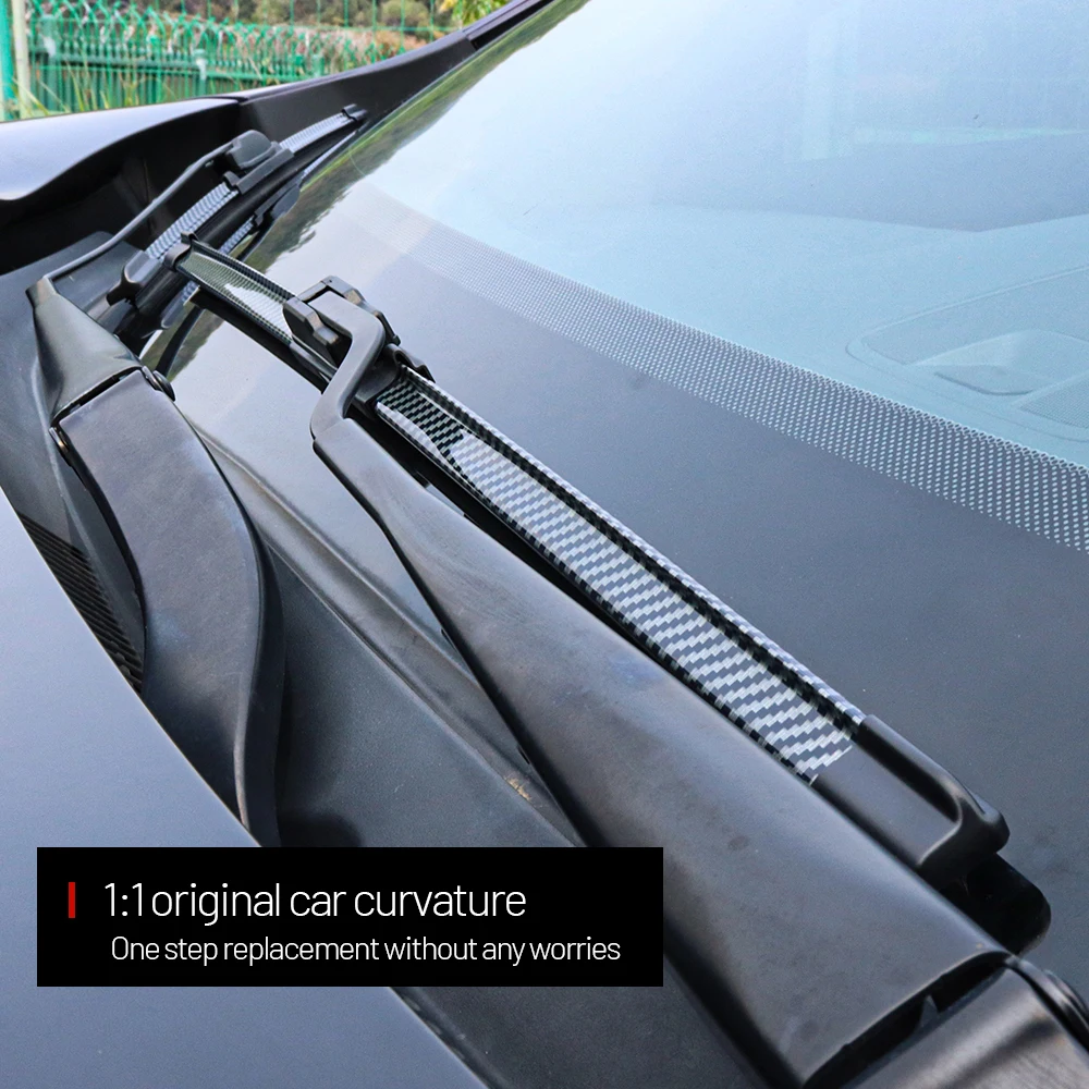 For Mitsubishi Lancer 7 8 9 2003-2023 2008 2016 2017 2018 2020 2pcs Front Windshield Wiper Blades Windscreen Wipers Carbon Fibre 4