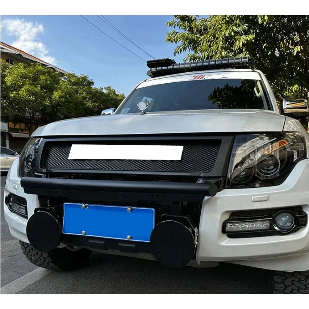 미쓰비시 파제로 V93-V97 2015-2022용 자동차 그릴 프론트 범퍼 개조 장식 레이싱 상단 라디에이터 그릴