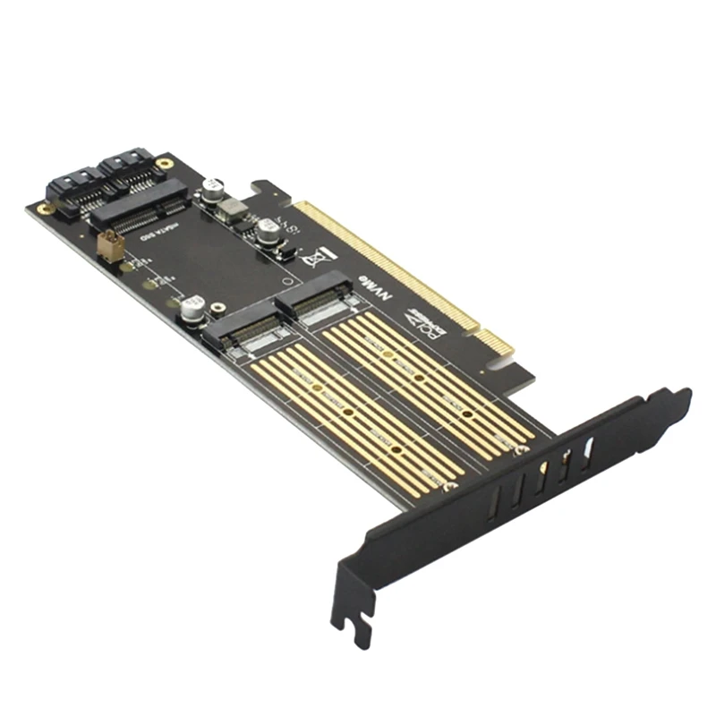 NGFF 및 MSATA SSD 어댑터 카드, M.2 NVME-Pcie 16X/M.2 SATA SSD-SATA III/MSATA-SATA 변환기, 3 in 1