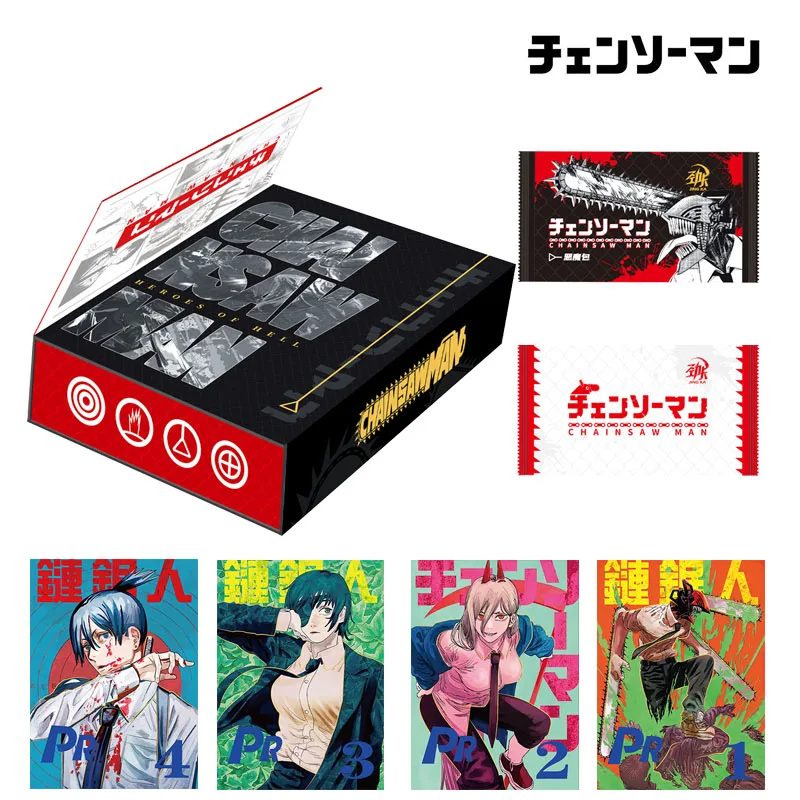 

Anime Chainsaw Man Original Peripheral Collection Cards Denji Character Rare Limited TCG Game Playing Card Kids Birthday Gifts