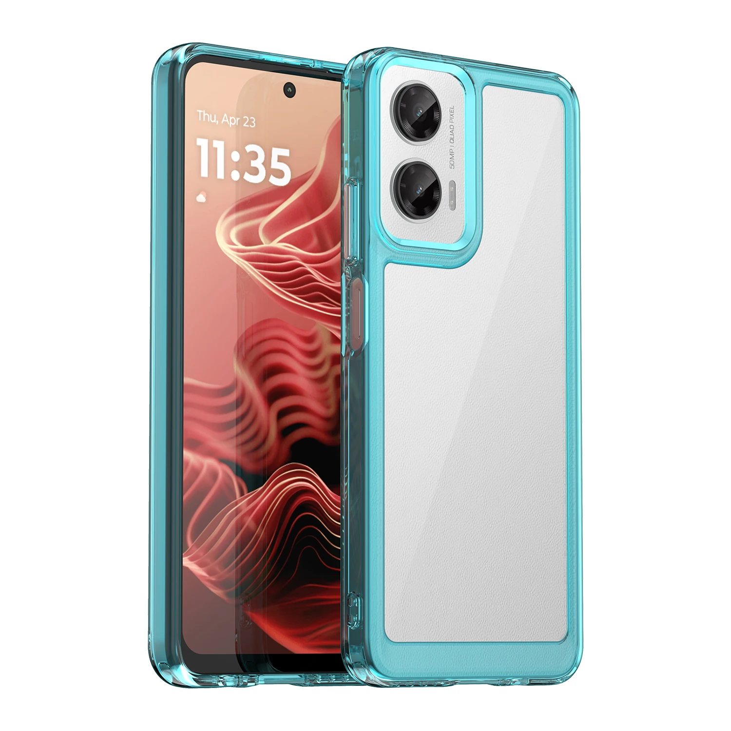 Transparent Colorful TPU Protective Phone Case
