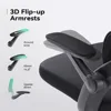 M102C Ergonomic Mesh Office Chair, High Back Desk Chair with 3D Armrests, Up&Down Lumbar Support, Swivel Computer Task Chair 4