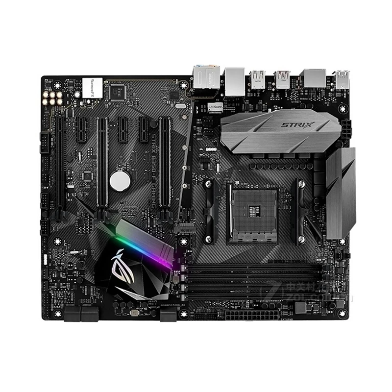 

Материнская плата AMD B350 B350F для ПК, б/у оригинальная розетка AM4 DDR4 64 Гб USB3.0 M.2 NVME SATA3, настольная материнская плата