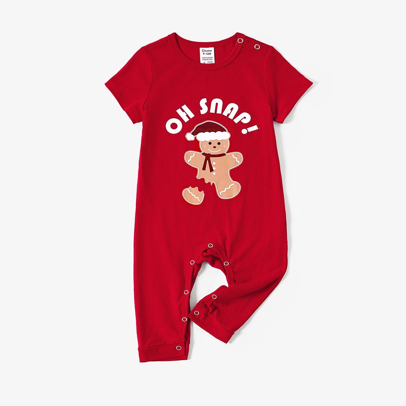 thumbnail image 4 of Conjunto de pijama familiar navideño PatPat, informal, opaco, de poliéster y licra, a juego, 4 of 5
