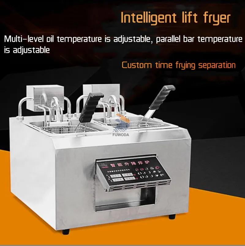 25L Automatic Lifting Electric Fryer Commercial Electric Deep Fryer For Fast Food Chain Countertop Auto Lift-Up Fryer Pot 5