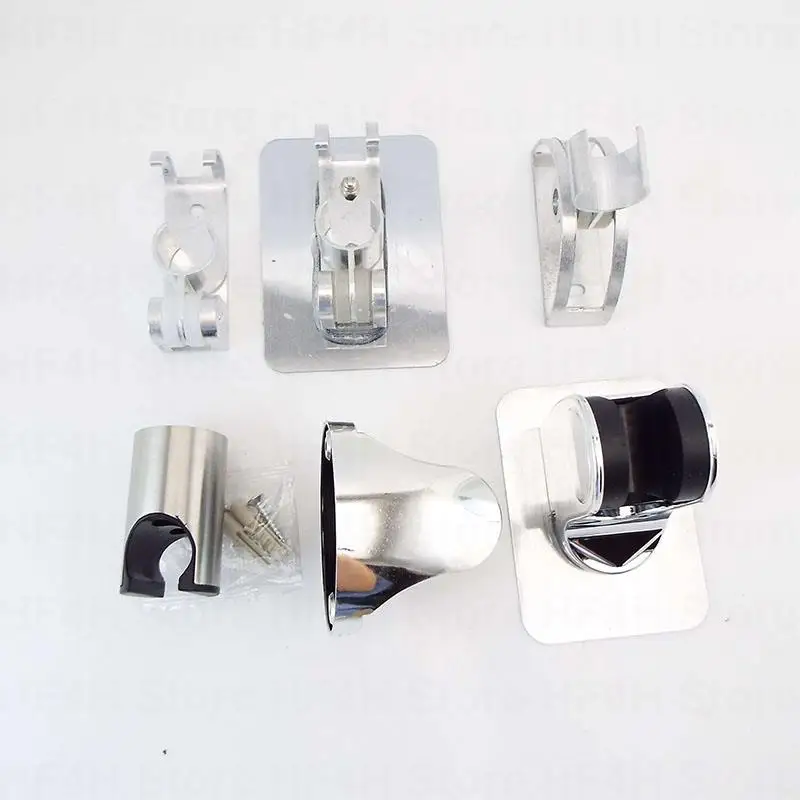 

Adjustable Shower Head Self-Adhesive Wall Mounted Bracket Holder Fixed Base no drill Plate for wc Bathroom Accessories