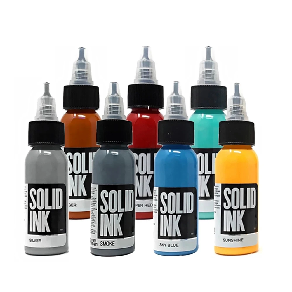 30ML/Bottle Professional Tattoo Pigment Inks Safe Half Permanent Tattooing Paints Supplies For Body Beauty Tattoo Art Tattoo Ink