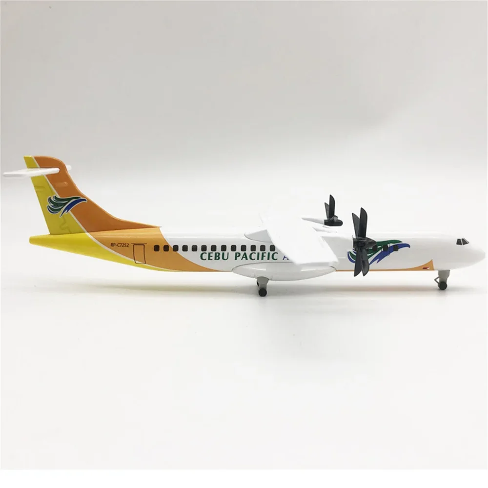 Новая модель самолета 20 см Филиппины CEBU PACIFIC AIR ATR Airlines из сплава металла, модель самолета с колесами, пропеллеры