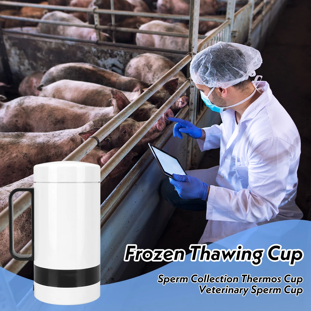 New 600ml Veterinary Artificial Insemination Thermos Cup Veterinary Sperm Cup Fo