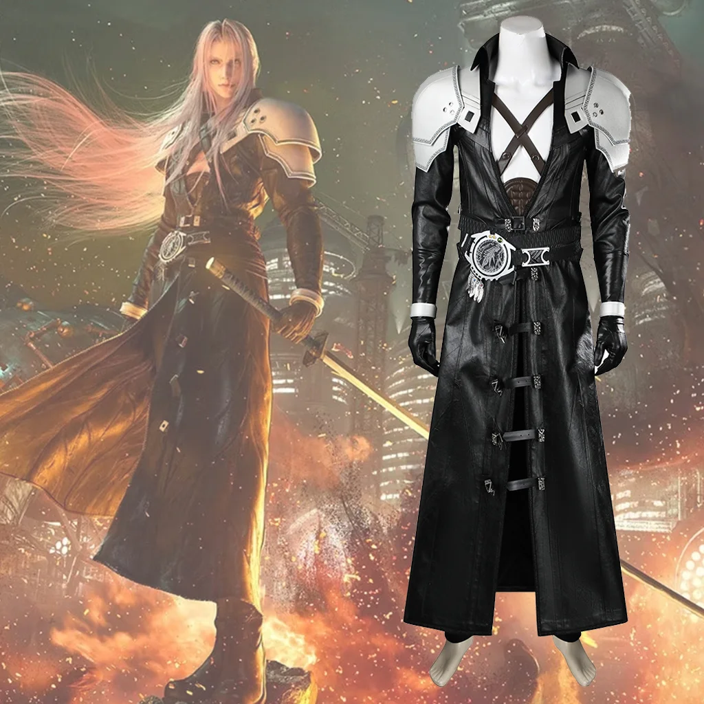 

Final Cosplay Fantasy VII Rebirth Sephiroth Cosplay Fighting Suit Sephiroth Costume High Quality Uniform Custom Made For Men