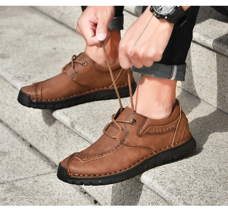 Mens Casual Sneakers Platform Flats Loafers Breathable Comfortable