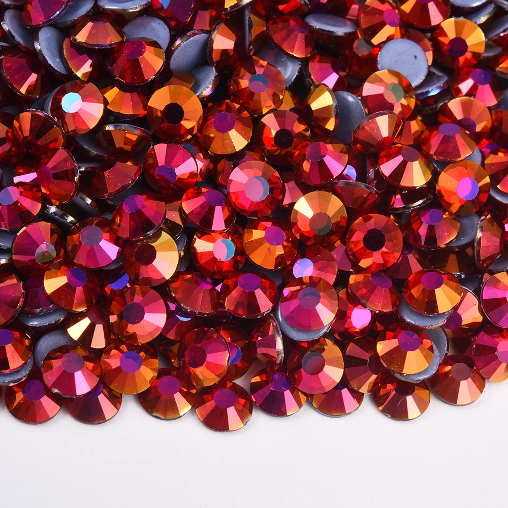 Oleeya Glitter Hotfix Rhinestones - 1440pcs Crystal Pack for DIY Nail Art Accessories