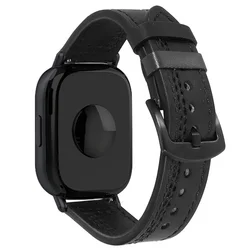 Elegant Leather Loop Strap - Premium Replacement Wristband 22mm Bracelet Accessory for 22mm watch band (20 black black wire)