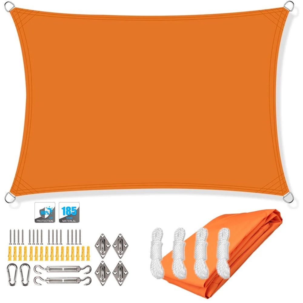Waterproof Rectangle Sun Shade Sail Canopy for Outdoor Privacy and UV Protection