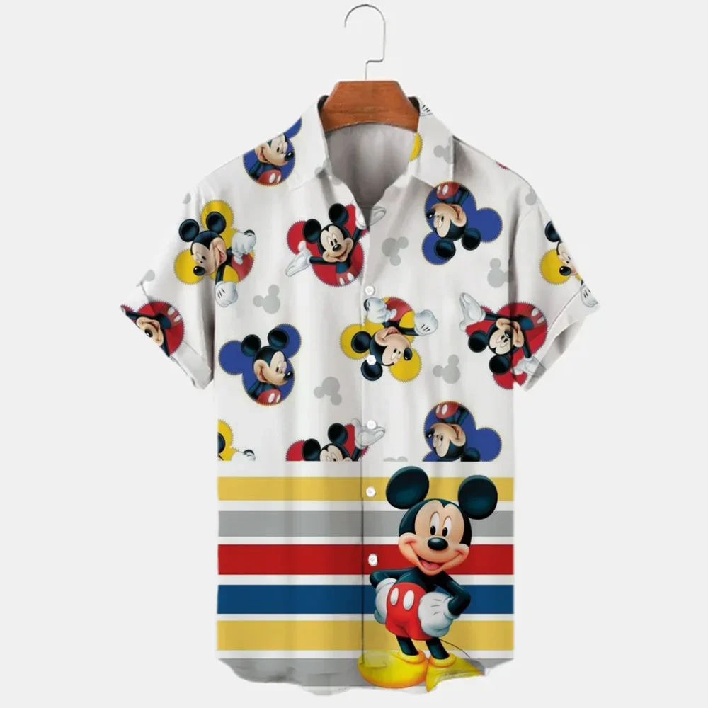 New 3D Printed Disney Donald Duck Mickey Mouse Men's Shirt New Summer Fashion Street Trend Retro Boutique Unisex Top
