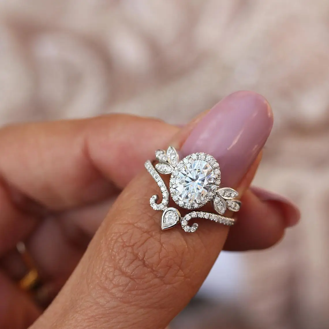 Flower Moissanite Promise ring 925 Sterling Silver AAAAA Zircon Engagement Wedding Band Rings for women Bridal Jewelry Gift silver ring wedding rings silver rings moissanite ring metal flower ring