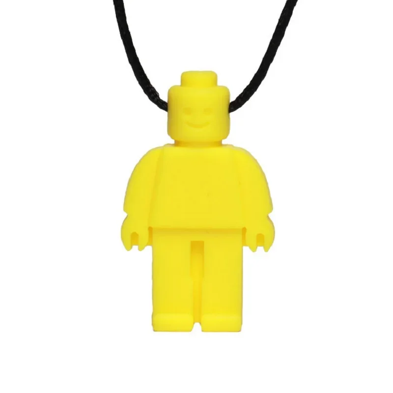 Sensory Chew Necklaces Robot for Kids with Teething, ADHD, Autism, Biting Needs, Oral Motor Chewy Teether, Silicone chewlery