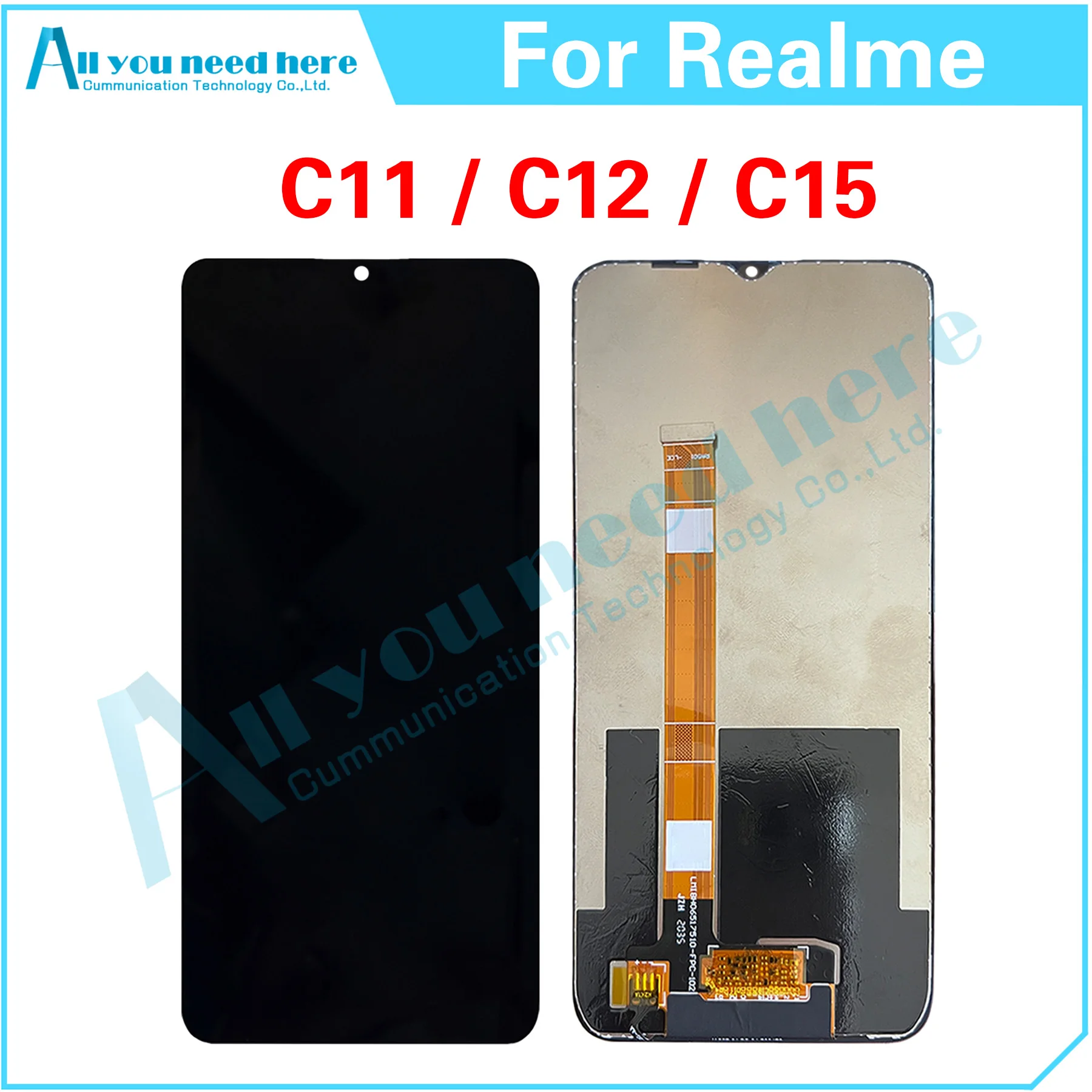 

100% Протестировано для Realme C11 C12 C15 RMX2185 RMX2189 RMX2180, ЖК-дисплей, детали для ремонта, замена