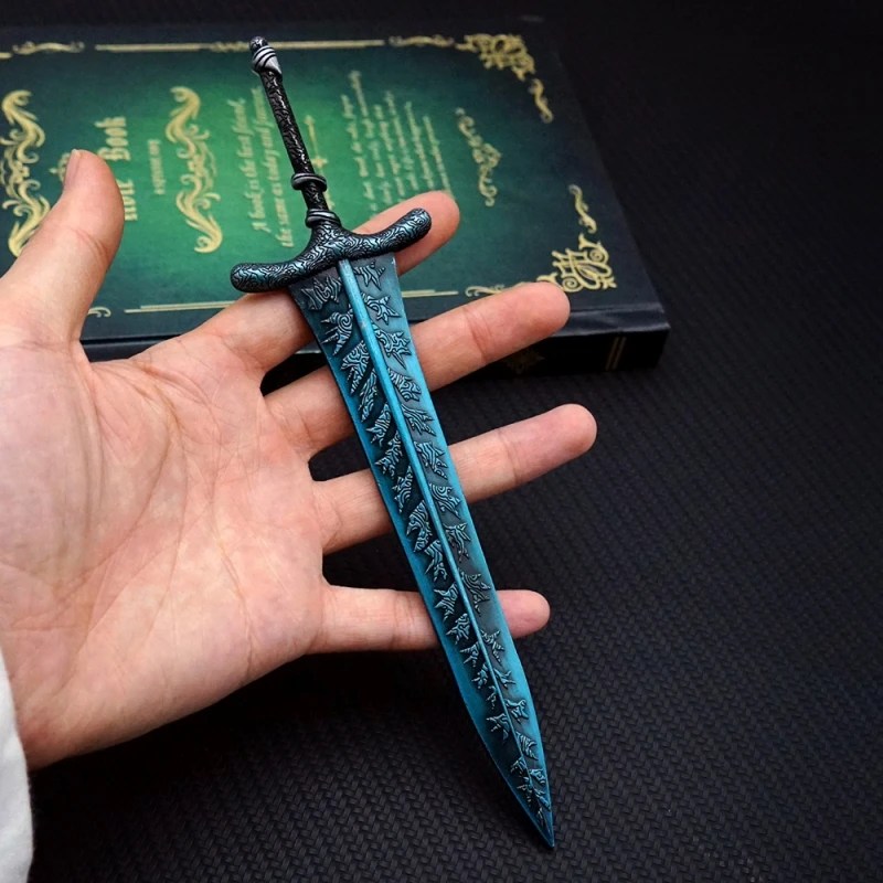 

Кольцо Elden Ranni Dark Moon Greatsword, Коллекционная модель оружия, цельнометаллическая подвеска-брелок, украшение для периферийного меча, модель игрушек