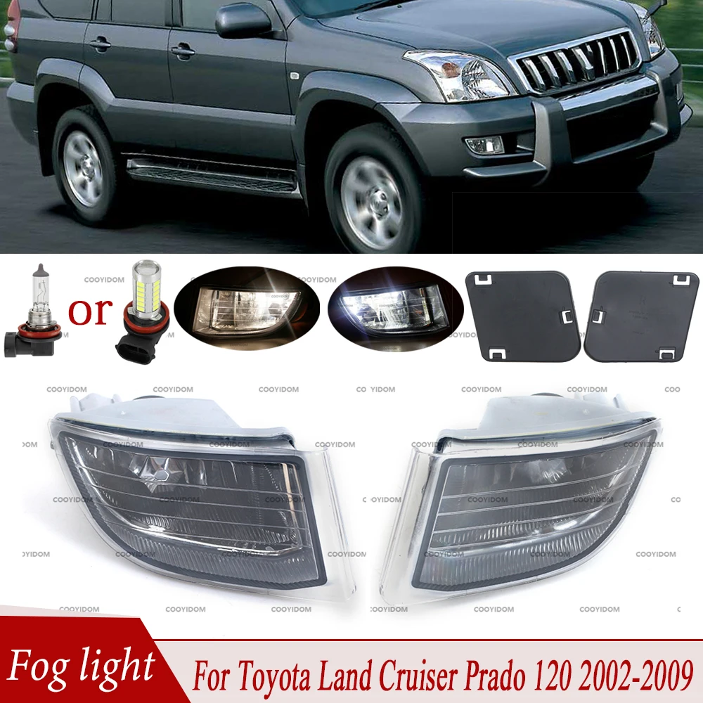 Front-Fog-Light-LED-Halogen-Fog-Lamp-Cover-Grill-Bezel-For-Toyota-Land ...