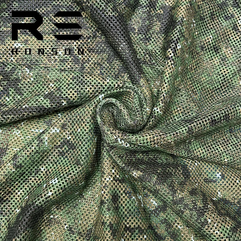 Mesh fabric 230gsm PENCOTT GREENZONE camouflage fabric tactical tricot mesh for printed