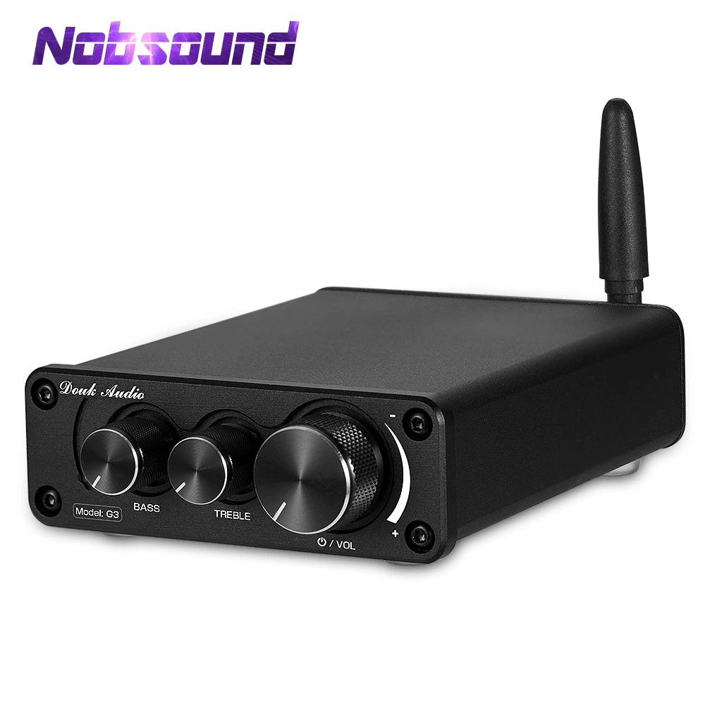 2021 Nobsound Mini TPA3116 Bluetooth 5.0 HiFi Power Amplifiers Stereo Home Audio Digital Sound Amplifier With Treble Bass