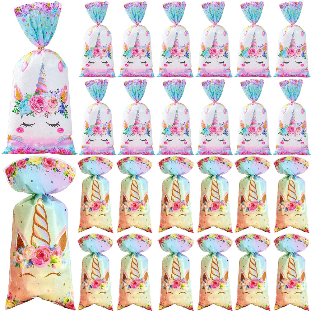 25/50/100Pcs Einhorn Party Süßigkeiten Tasche Dekorationen Einhorn Geschenk Wrap Für Bäckerei Hochzeit Mädchen Geburtstag baby Shower Party Liefert – Detail 2