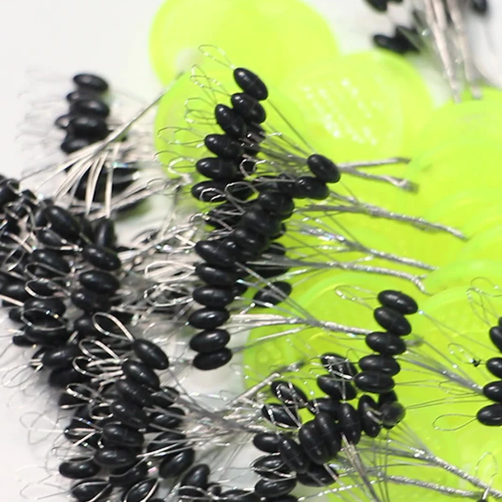 60 perles caoutchouc silicone stoppeurs ovales pour montage lignes carpe et pêche à la mouche