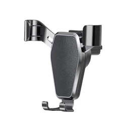 Universal Gravity Auto Phone Holder - Car Air Vent Clip Mount & Mobile Stand (Black)