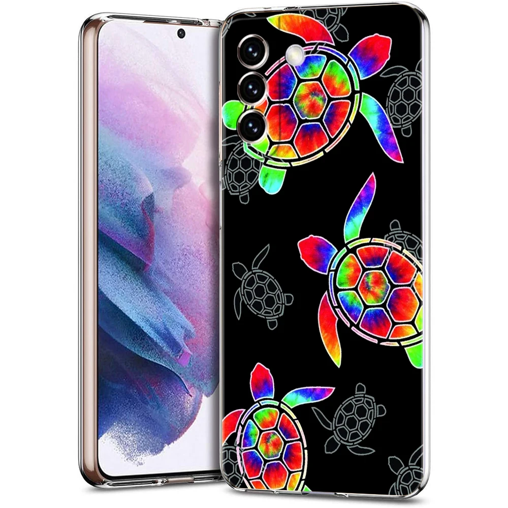 Ocean Blue Sea Turtle Cartoon Soft Clear Phone Case