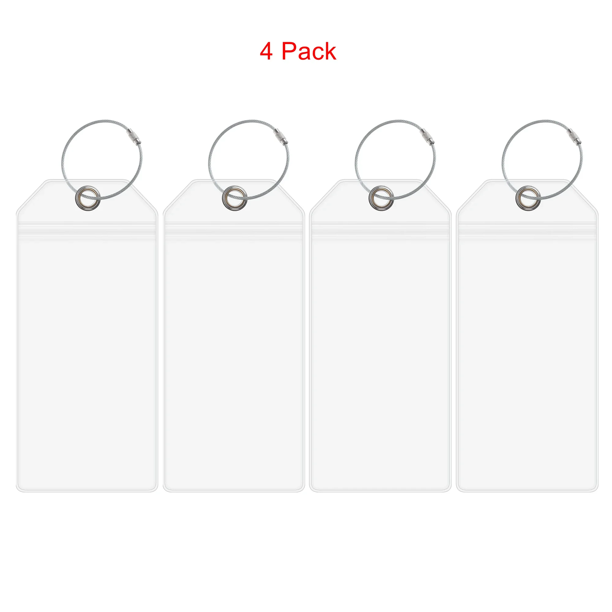 4 Pieces Cruise Tags Luggage Etag Holders for Princess, Carnival, Costa, Holland America, P&O, Norwegian Cruise Ships