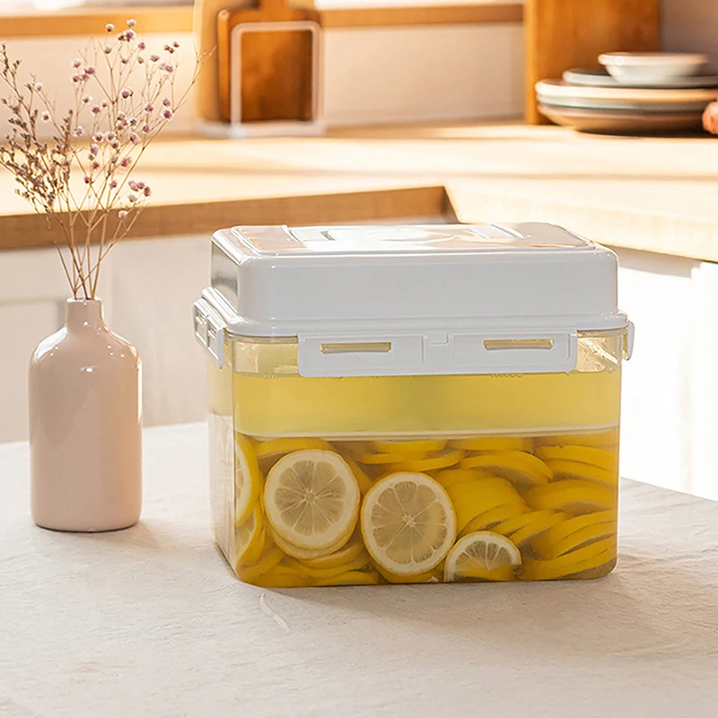 피클 항아리 누출 방지 발효 용기, 작은 오이 사우어크라우트 김치 보관 용기, 발효 용기, 4 L, 5L 