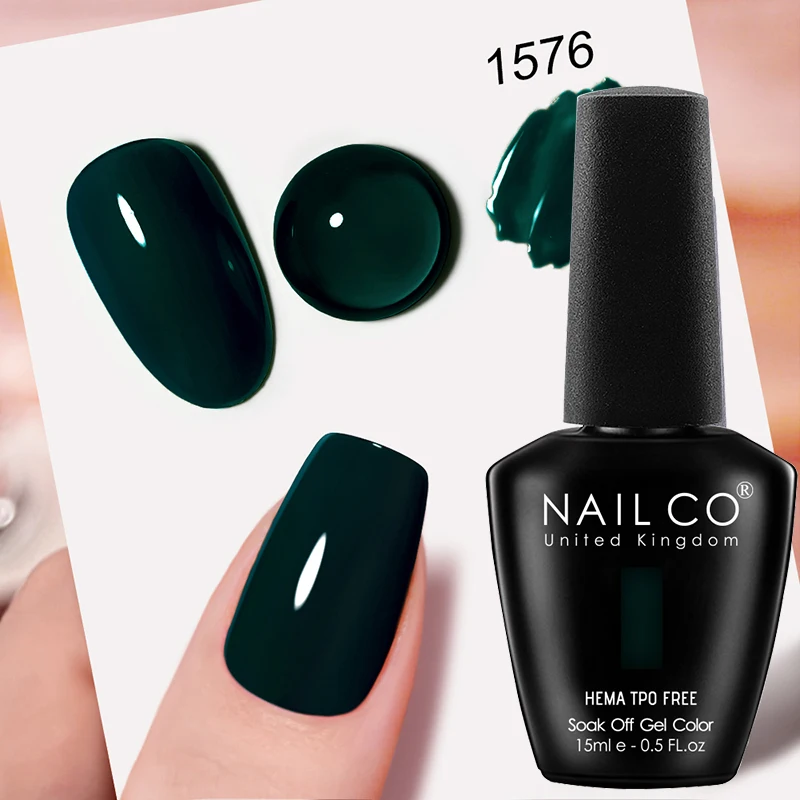 NAILCO Premium Soft Color Gel Polish - Vibrant Semi-Permanent Varnish, HEMA & TPO Free