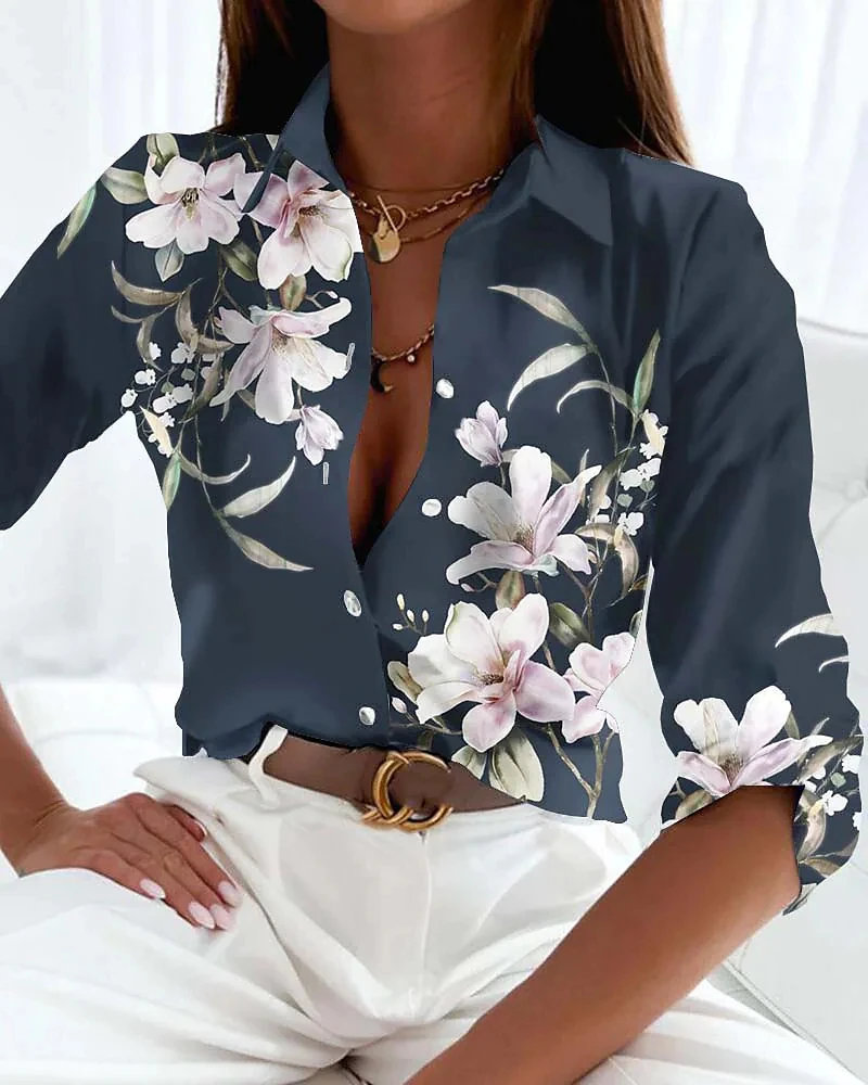 Chemise-ample-manches-longues-pour-femme-v-tement-d-contract-la-mode ...