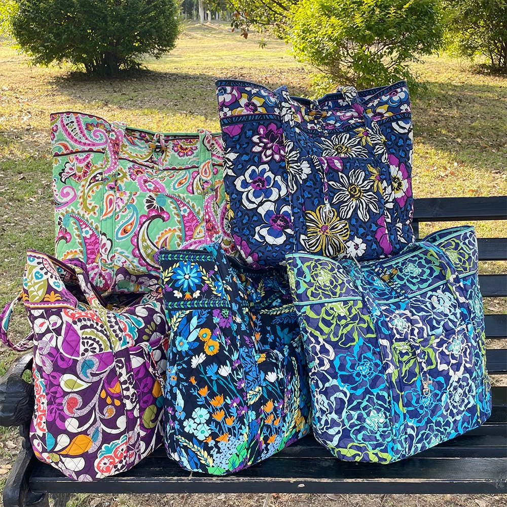 VB American Pure Cotton Women Shoulder Bag Lightweight Large Capacity Ladies Crossbody Bag