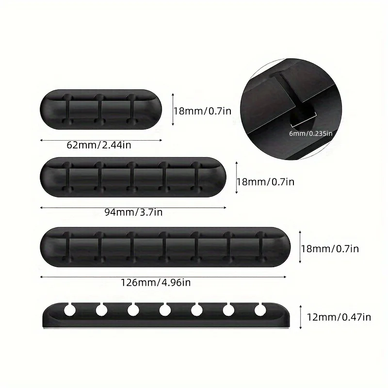 Silicone Self-adhesive Power Cord,Mouse Cable,Earphone Winding Device,Mobile Phone Charging Cable,Desktop Management Clip