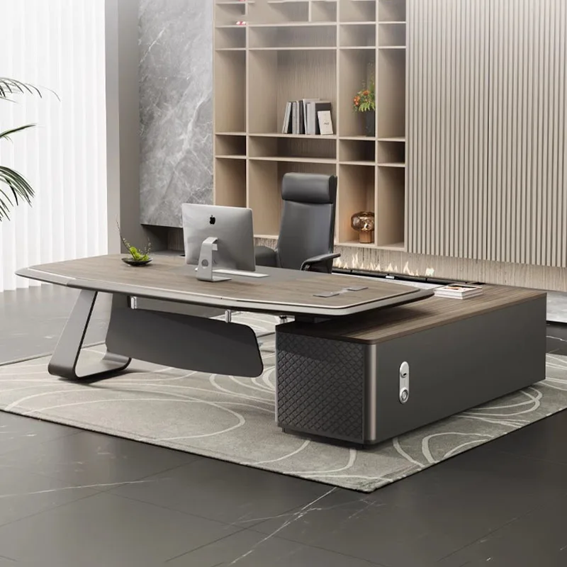 

Writing Supplies Office Desk Organizers Standing Reception Corner Computer Desks Drawers Shelf Mesa Escritorio Modern Furniture