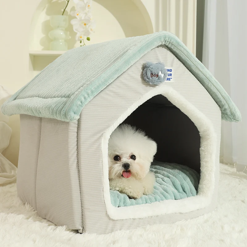 Maison Rafraîchissante Pour Chat/Chien – Avec 10 Blocs Glace, Tissu Respirant, Pliable, 42x40x30,5 Cm