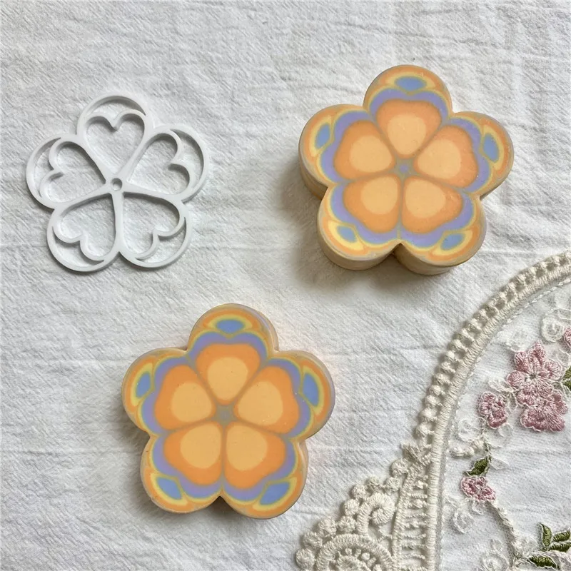 Soap Mold Handmade Soap Kaleidoscope Flower Pulling Partition Set DIY Making Silicone Mold silicone mold soap molds