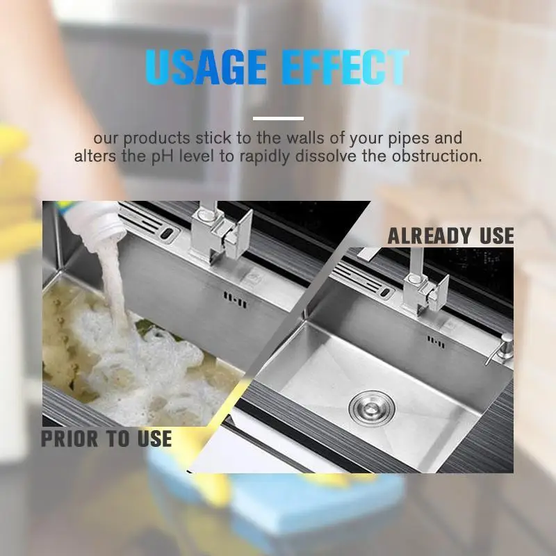 1pcs Kitchen Pipe Dredge Agent Sink Bathroom Cleaning Deodorization Toilet Sink Strong Dredge Cleaner Sewer Hair Floor Drain images - 6