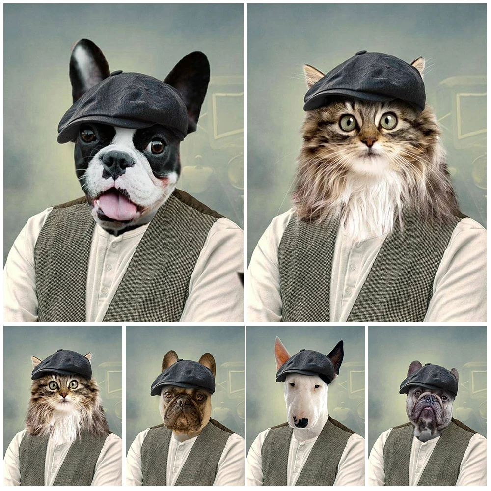 

Animal Portraits Casual Suit Gentleman Posters Wall Pictures For Living Room Nordic Poster Wall Art Canvas Painting Unframed