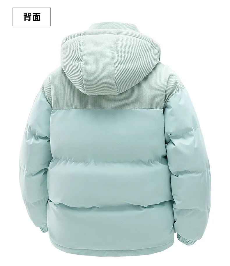 Custom LOGO cotton-padded clothes for men and women 2025 winter new thickened warm removable hooded cotton clothes couple jacket