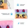 Cute Cat Diary with Lock and Keys for Girls Plush Secret Journal for Kids with 160 Lined Pages Hardcover Fluffy Locking Notebook 5