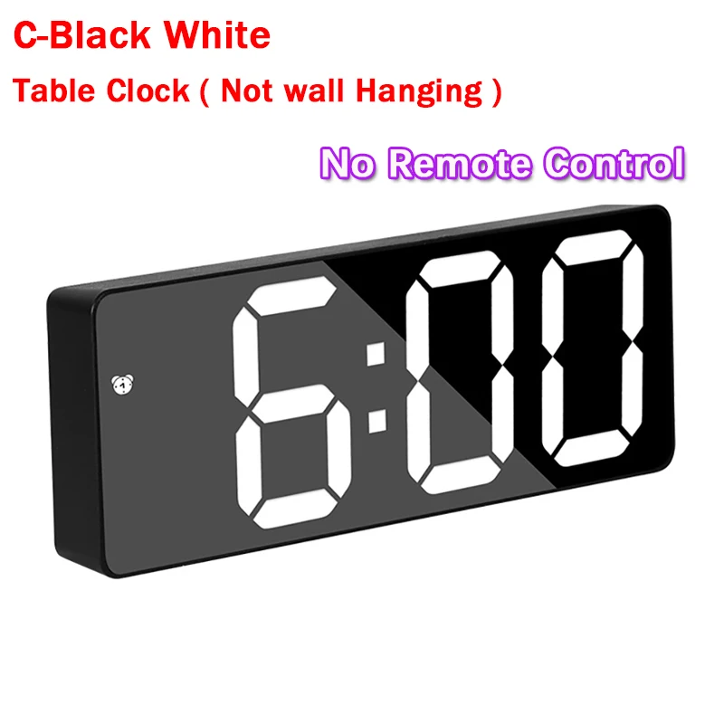 LED Digital Wall Clock Large Screen Temperature Date Day Display Electronic LED Clock with Remote Control Living Room Decoration 