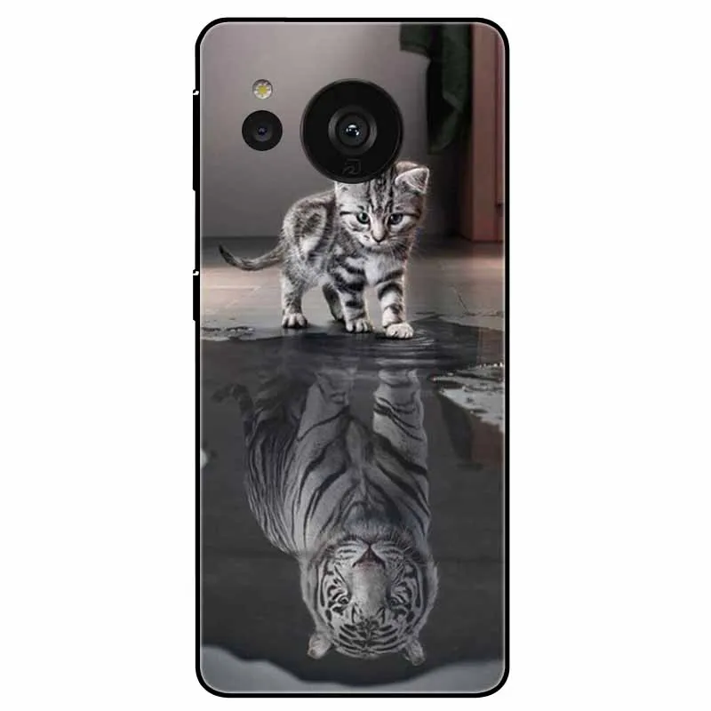 Elegant Black Lion Cats Silicone TPU Protective Case