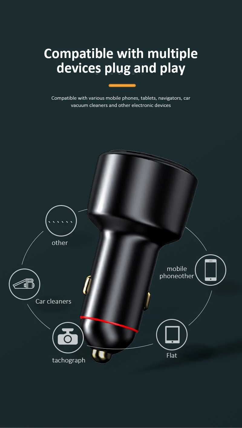200W Car Charger USB Port Fast Charging For IPhone 13 12 11 Huawei Xiaomi Samsung Mi Type C Mobile Phone_voghion.com